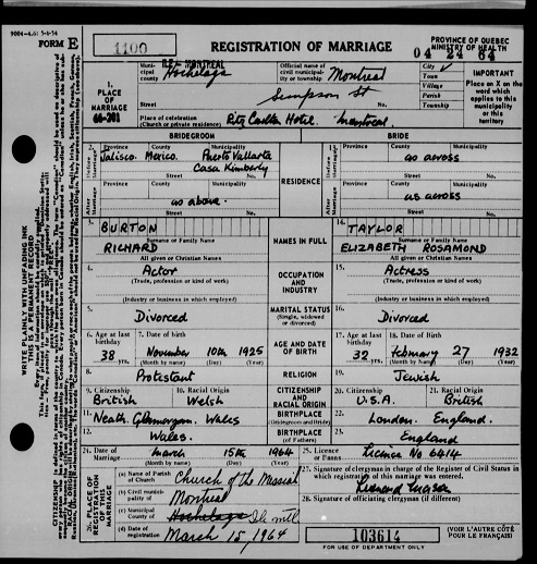 Marriages certificate from the Marriages and deaths 1926-1997 tool