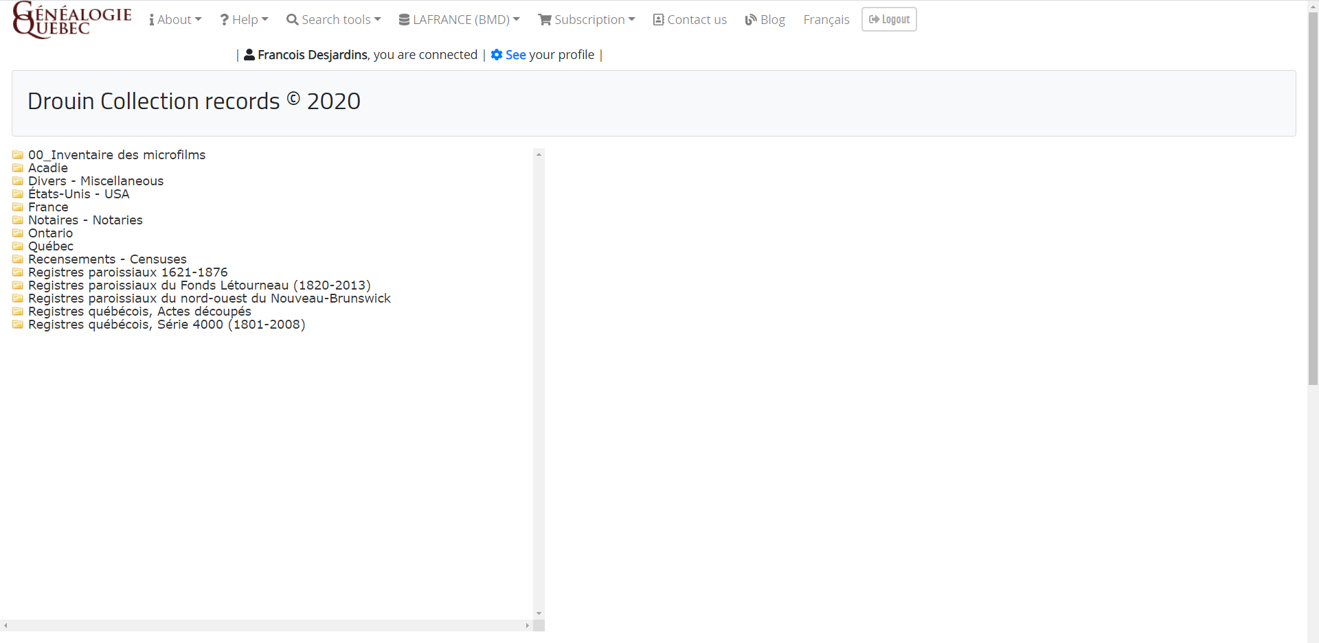 The Drouin Collection Records Généalogie et histoire du Québec