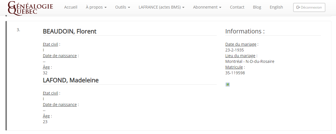 Mariages Et Deces 1926 1997 Genealogie Et Histoire Du Quebec